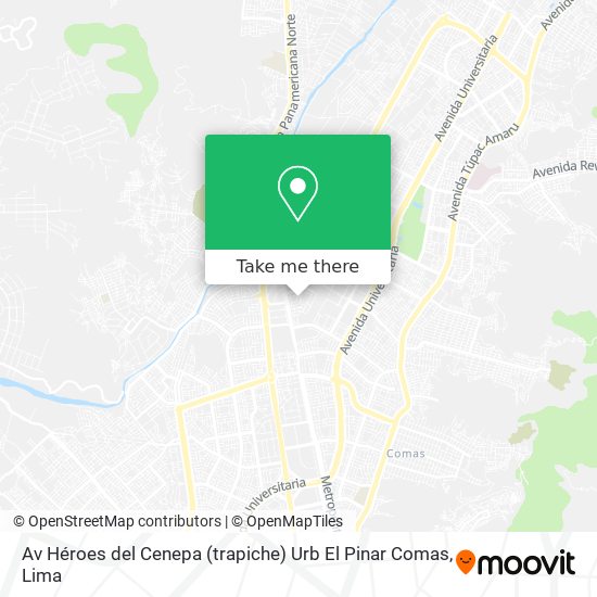 Av  Héroes del Cenepa (trapiche)  Urb  El Pinar Comas map