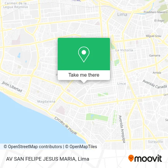 AV  SAN FELIPE   JESUS MARIA map
