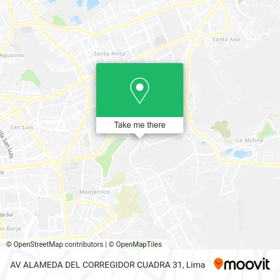Mapa de AV  ALAMEDA DEL CORREGIDOR CUADRA 31