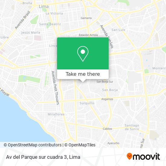 Mapa de Av  del Parque sur  cuadra  3