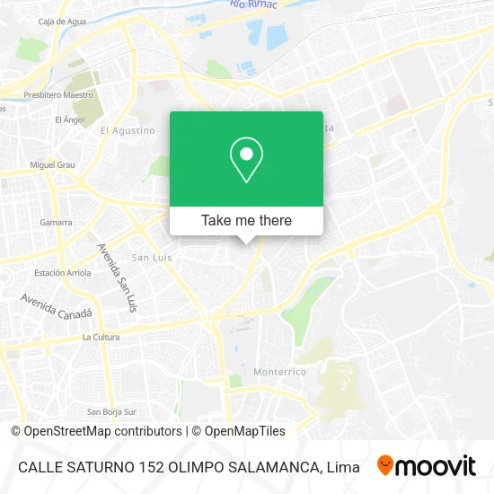 Mapa de CALLE SATURNO 152 OLIMPO SALAMANCA