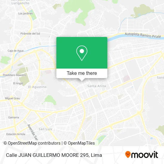 Mapa de Calle JUAN GUILLERMO MOORE 295