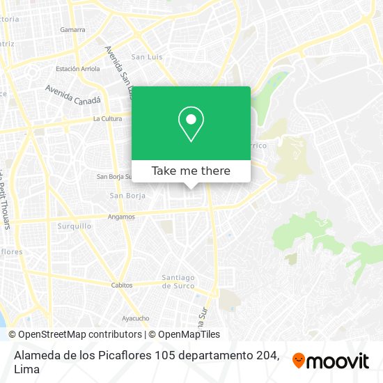 Mapa de Alameda de los Picaflores 105 departamento 204