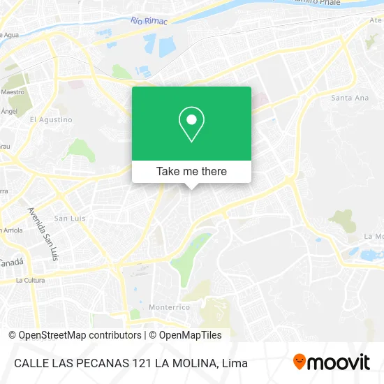 CALLE LAS PECANAS 121  LA MOLINA map