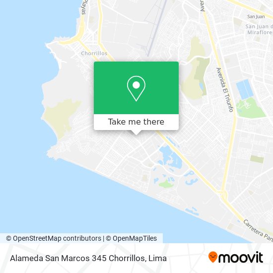 Alameda San Marcos 345  Chorrillos map