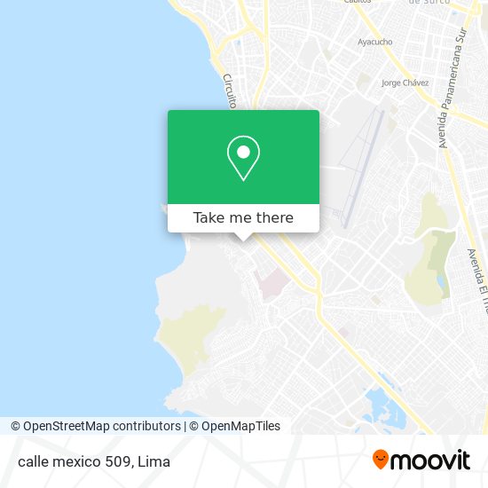 Mapa de calle mexico 509