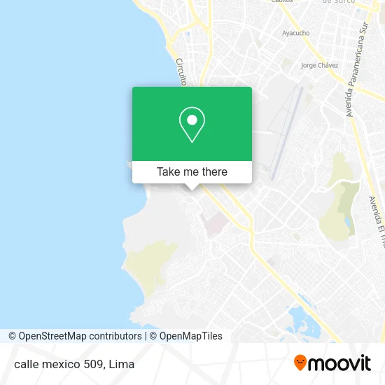 Mapa de calle mexico 509