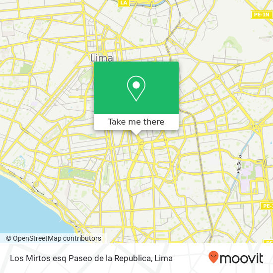 Los Mirtos esq Paseo de la Republica map