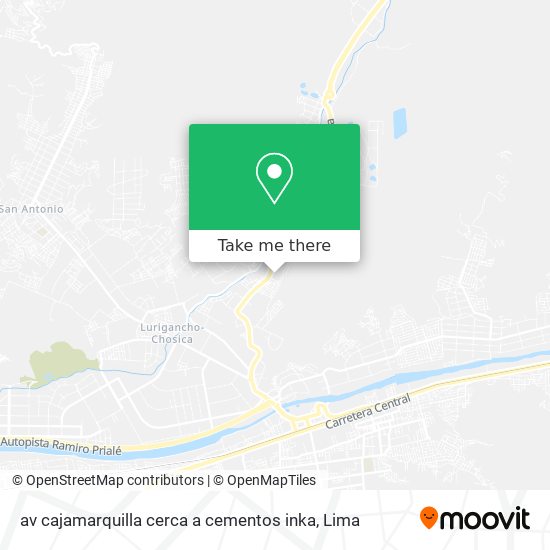 av cajamarquilla cerca a cementos inka map