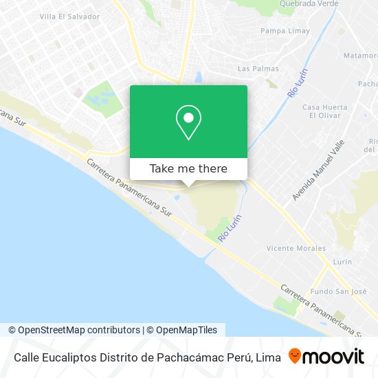 Calle Eucaliptos  Distrito de Pachacámac  Perú map