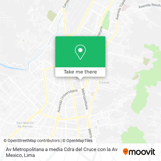 Av  Metropolitana  a media Cdra del Cruce con la Av  Mexico map