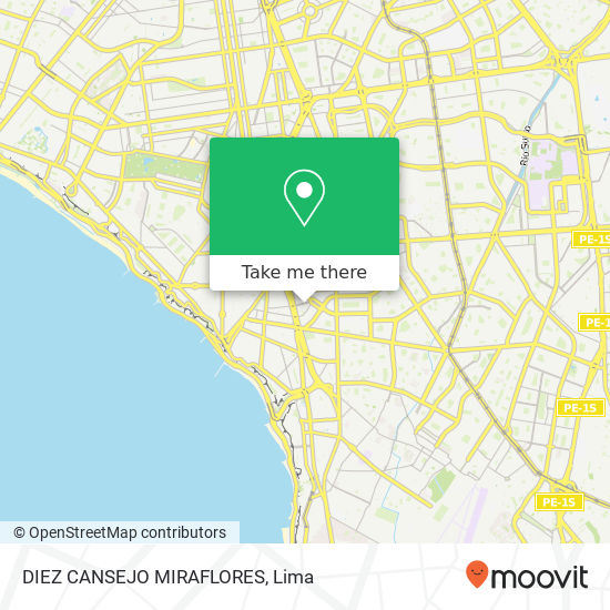 DIEZ CANSEJO MIRAFLORES map