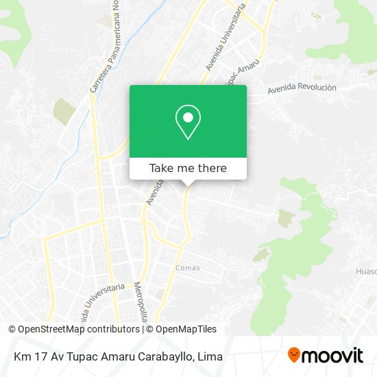Km 17 Av  Tupac Amaru   Carabayllo map