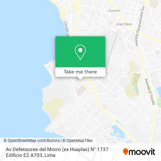 Av  Defensores del Morro (ex Huaylas)  N° 1737 Edificio E2 A703 map