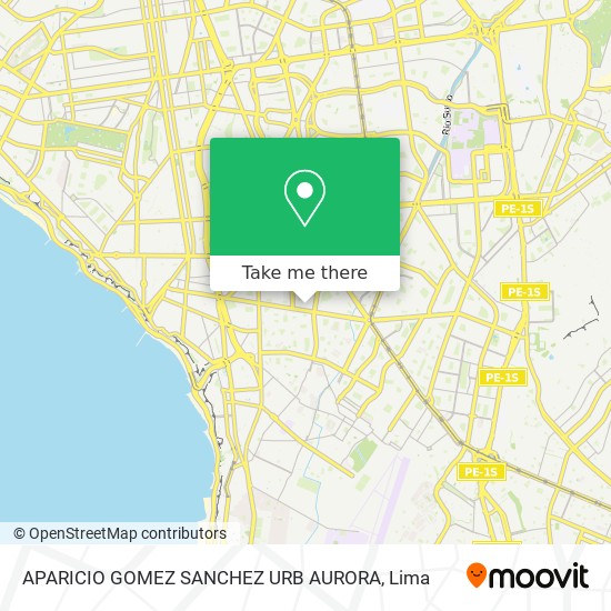 Mapa de APARICIO GOMEZ SANCHEZ  URB AURORA