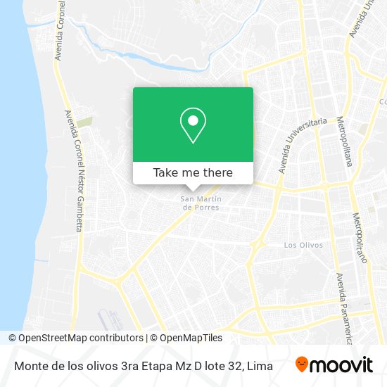 Monte de los olivos 3ra Etapa Mz D lote 32 map