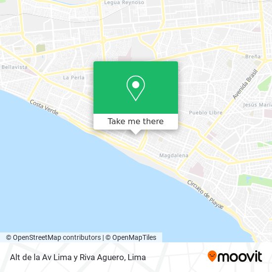 Alt  de la Av  Lima y Riva Aguero map