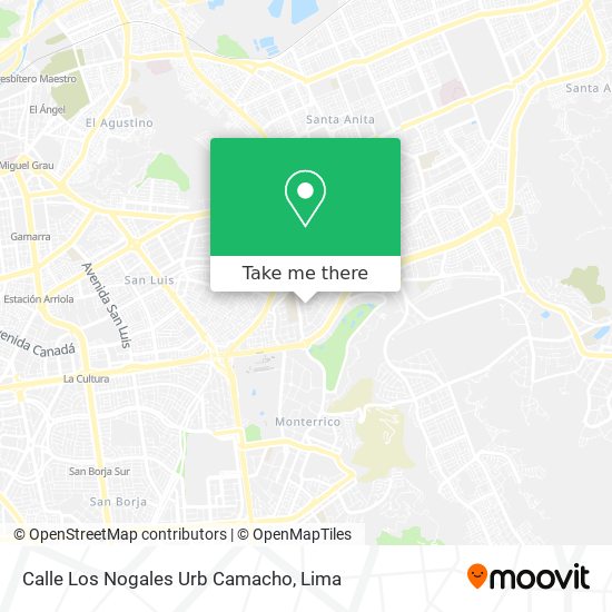 Calle Los Nogales Urb  Camacho map