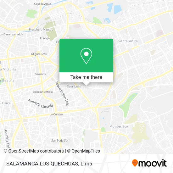 Mapa de SALAMANCA   LOS QUECHUAS
