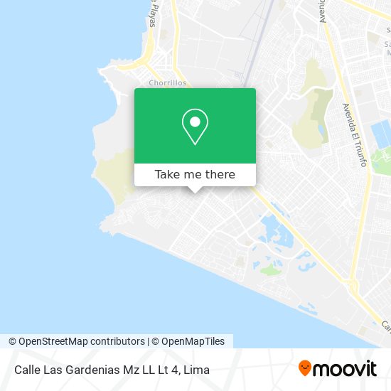 Mapa de Calle Las Gardenias Mz LL Lt 4