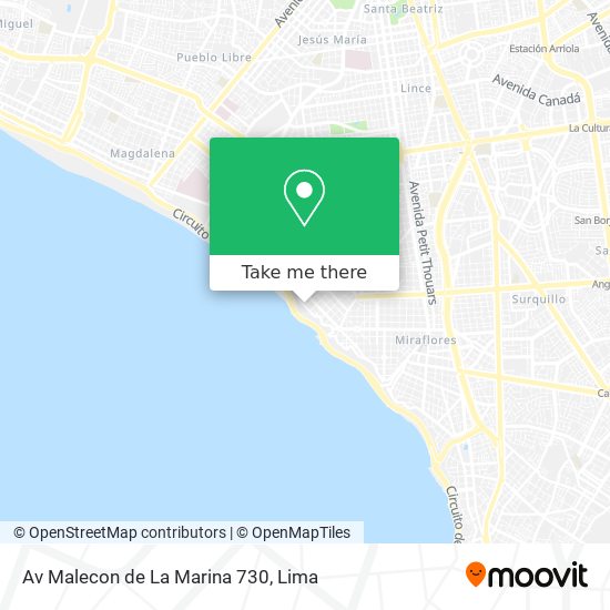 Mapa de Av  Malecon de La Marina 730