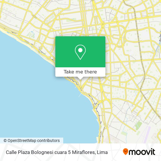 Calle Plaza Bolognesi cuara 5  Miraflores map