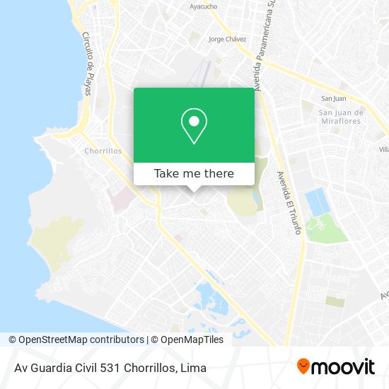Av  Guardia Civil 531  Chorrillos map
