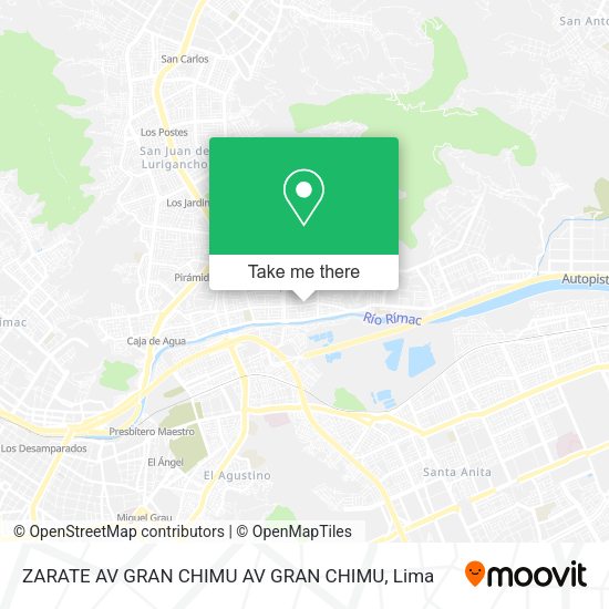 ZARATE  AV  GRAN CHIMU AV  GRAN CHIMU map