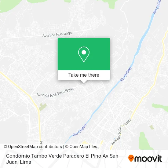 Mapa de Condomio Tambo Verde Paradero El Pino Av  San Juan
