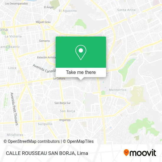 Mapa de CALLE ROUSSEAU  SAN BORJA