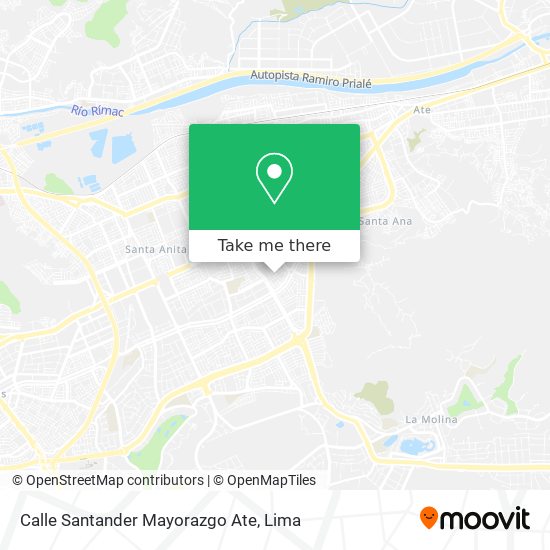 Calle Santander Mayorazgo Ate map