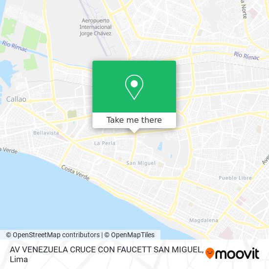 AV VENEZUELA CRUCE CON FAUCETT   SAN MIGUEL map