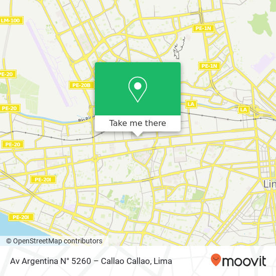 Av  Argentina N° 5260 – Callao    Callao map
