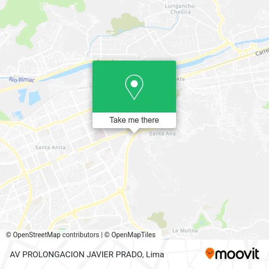 Mapa de AV  PROLONGACION JAVIER PRADO
