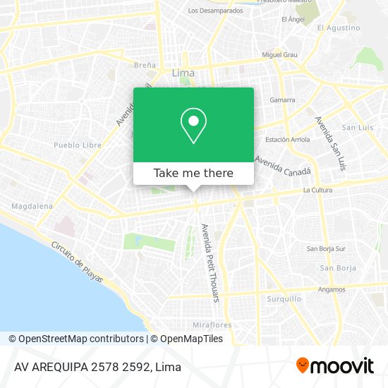 Mapa de AV AREQUIPA  2578 2592