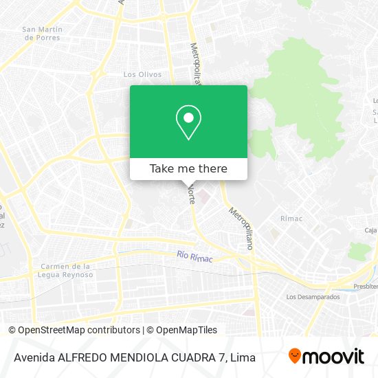 Mapa de Avenida ALFREDO MENDIOLA CUADRA 7