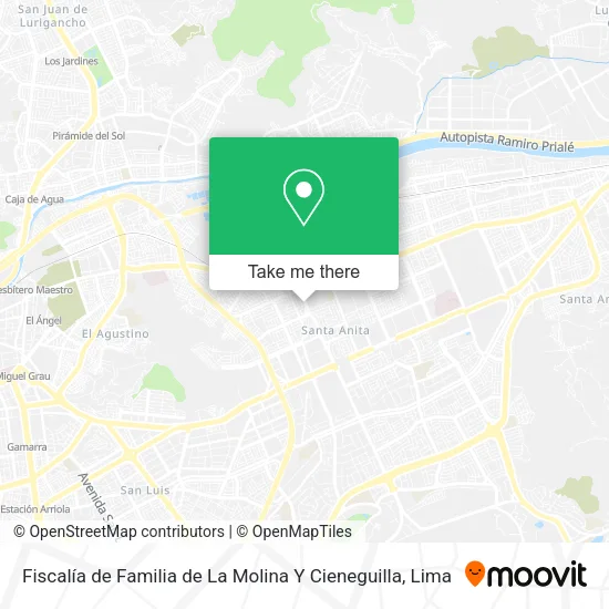 Mapa de Fiscalía de Familia de La Molina Y Cieneguilla