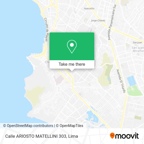 Mapa de Calle  ARIOSTO MATELLINI 303