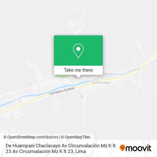 De Huampani   Chaclacayo   Av  Circunvalación Mz K lt 23 Av  Circunvalación Mz K lt 23 map