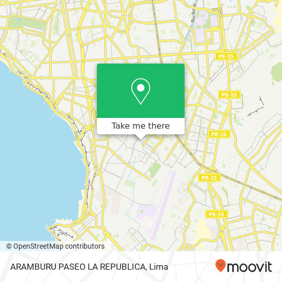 ARAMBURU PASEO LA REPUBLICA map