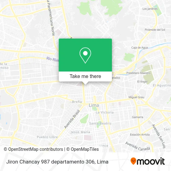 Jiron Chancay 987 departamento 306 map