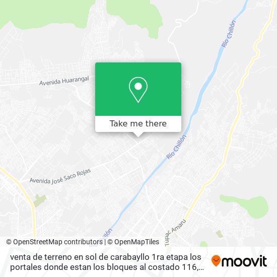 venta de terreno en sol de carabayllo 1ra etapa los portales donde estan los bloques al costado 116 map