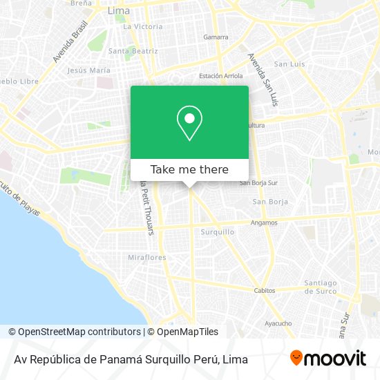 Av  República de Panamá  Surquillo  Perú map