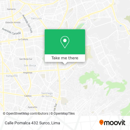 Calle Pomalca 432  Surco map
