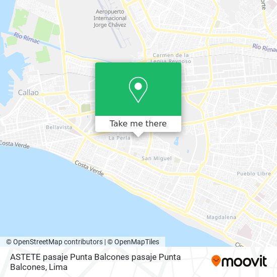 ASTETE  pasaje Punta Balcones pasaje Punta Balcones map