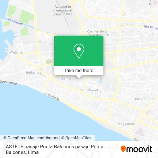 Mapa de ASTETE  pasaje Punta Balcones pasaje Punta Balcones