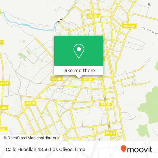 Mapa de Calle Huacllan 4856 Los Olivos