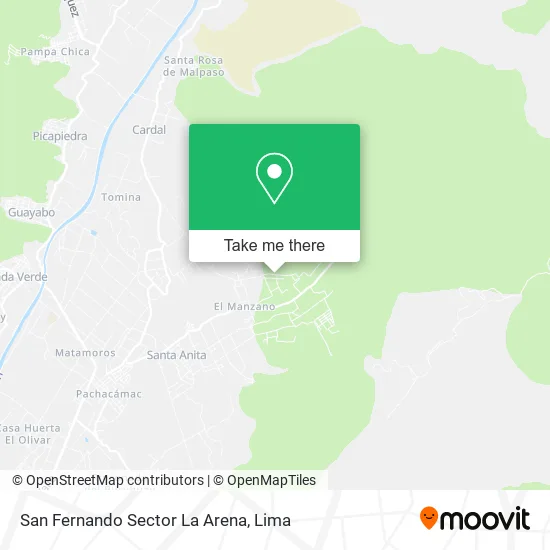 San Fernando Sector La Arena map