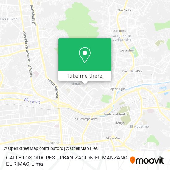 CALLE LOS OIDORES  URBANIZACION EL MANZANO  EL RIMAC map