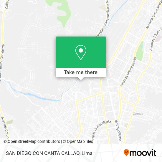 SAN DIEGO CON CANTA CALLAO map